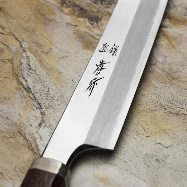 SAKAI TAKAYUKI Shiden 27 cm - nóż japoński Yanagiba ze stali nierdzewnej