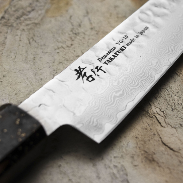 SAKAI TAKAYUKI Urushi Kokushin 15 cm - japoński nóż kuchenny ze stali damasceńskiej
