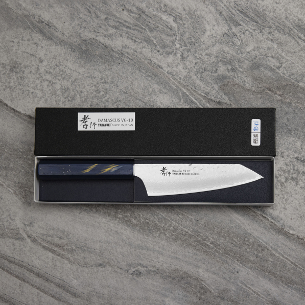 SAKAI TAKAYUKI Urushi Saiseki 16 cm - japoński nóż szefa kuchni ze stali damasceńskiej