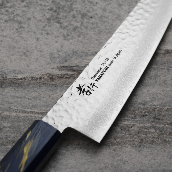 SAKAI TAKAYUKI Urushi Saiseki 21 cm - japoński nóż szefa kuchni ze stali damasceńskiej