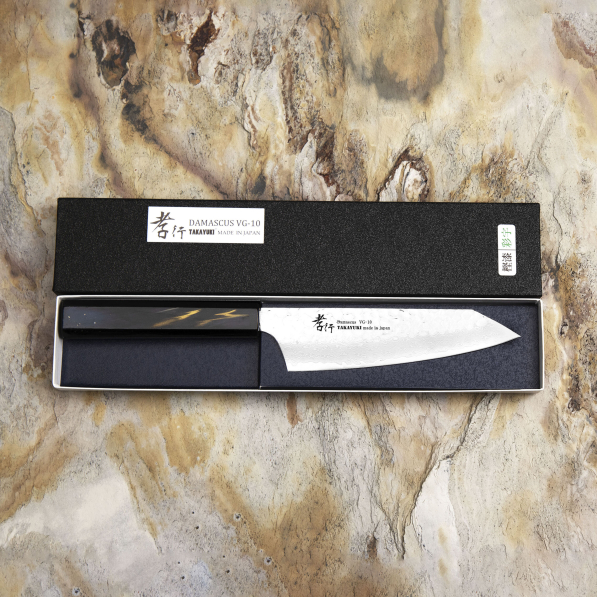 SAKAI TAKAYUKI Urushi Saiu 16 cm - japoński nóż szefa kuchni ze stali damasceńskiej