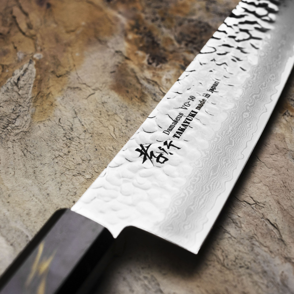 SAKAI TAKAYUKI Urushi Saiu 21 cm - japoński nóż szefa kuchni ze stali damasceńskiej