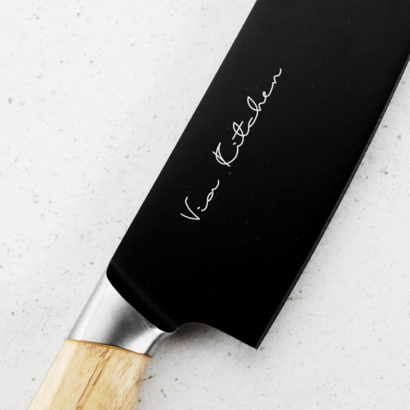 SATAKE Black Ash 17 cm - nóż japoński Santoku ze stali nierdzewnej