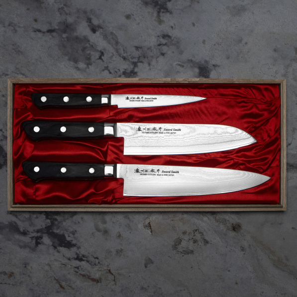 SATAKE Cutlery Mfg Daichi 3 szt. - zestaw noży japońskich ze stali nierdzewnej