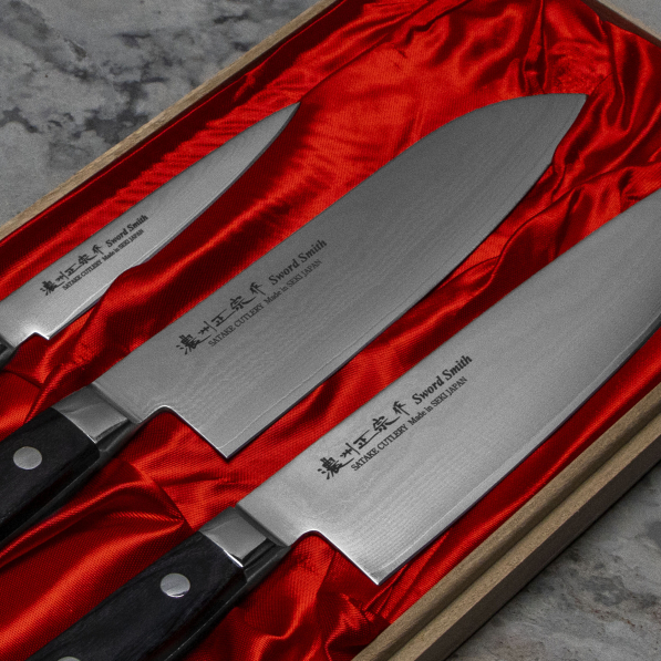 SATAKE Cutlery Mfg Daichi 3 szt. - zestaw noży japońskich ze stali nierdzewnej