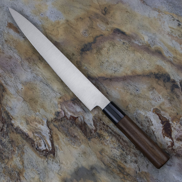 SATAKE Cutlery Mfg Kenta Walnut 21 cm - nóż japoński Yanagi Sashimi ze stali nierdzewnej