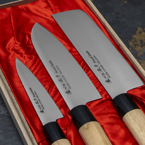 SATAKE Cutlery Mfg Misaki 3 szt. - zestaw noży japońskich ze stali nierdzewnej