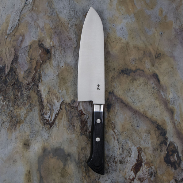 SATAKE Cutlery Mfg Unique Aogami 17 cm - nóż japoński Santoku stalowy