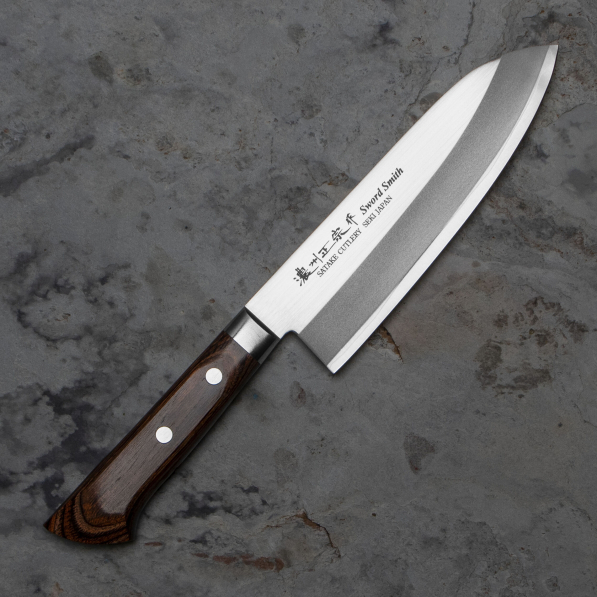 SATAKE Cutlery Mfg Unique AUS-8 17 cm - nóż japoński Santoku ze stali nierdzewnej