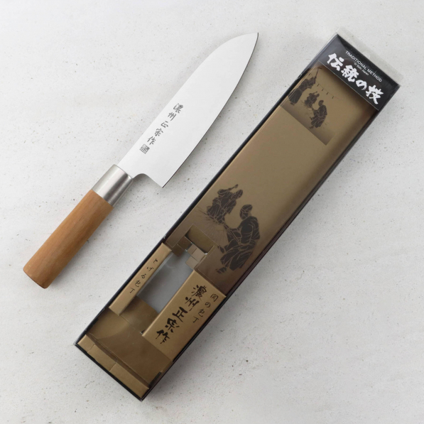 SATAKE Masamune 17 cm - nóż Santoku ze stali nierdzewnej