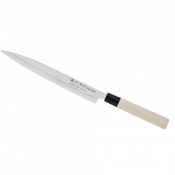 SATAKE S/D 24 cm jasnobrązowy - nóż leworęczny Sashimi ze stali nierdzewnej 