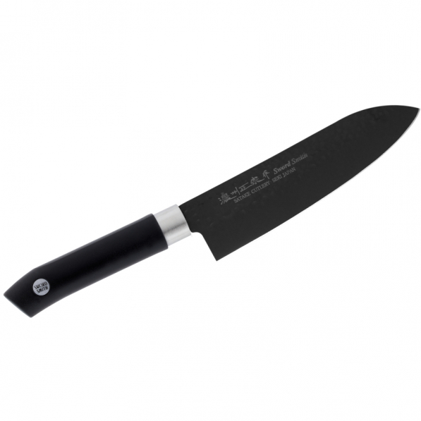 SATAKE Sword Smith Black 17 cm czarny - nóż japoński Santoku ze stali nierdzewnej