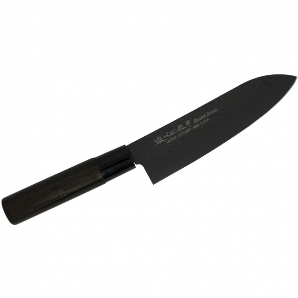 SATAKE Tsuhime Black Mini 15 cm czarny - nóż Santoku ze stali molibdenowo-wanadowej