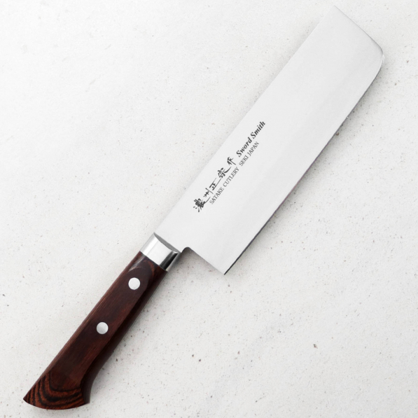 SATAKE Unique Shirogami 17 cm - nóż japoński Nakiri ze stali węglowej