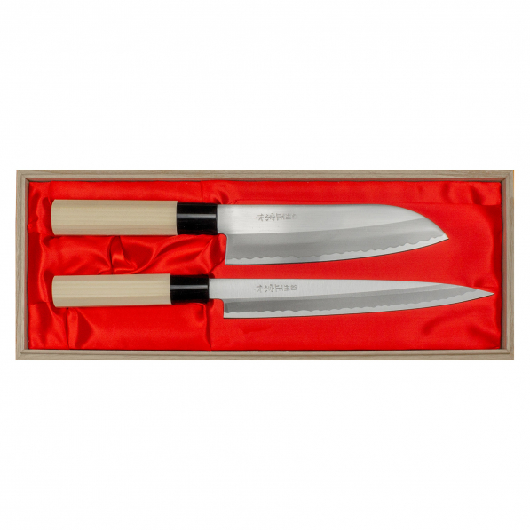 SATAKE Yoshimitsu 2 szt. jasnobrązowe - noże kuchenne stalowe
