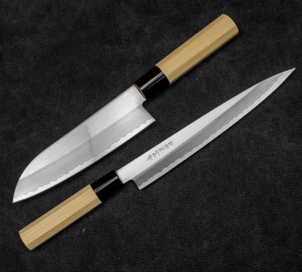 SATAKE Yoshimitsu 2 szt. - zestaw noży japońskich ze stali