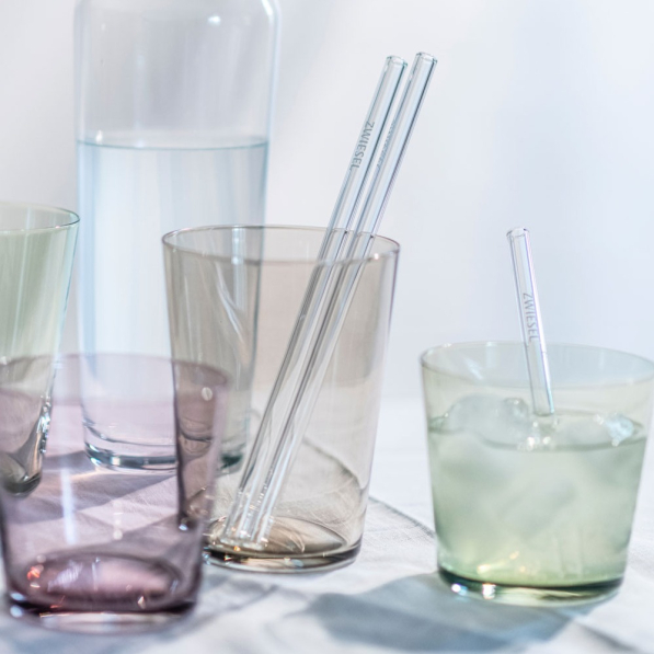 SCHOTT ZWIESEL 21 cm 4 szt. - słomki wielorazowe do napojów i drinków szklane ze szczoteczką