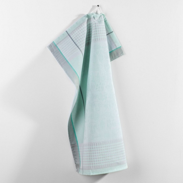 Ręcznik kuchenny bawełniany MISS LUCY PORTOBELLO MIĘTOWY 50 x 70 cm