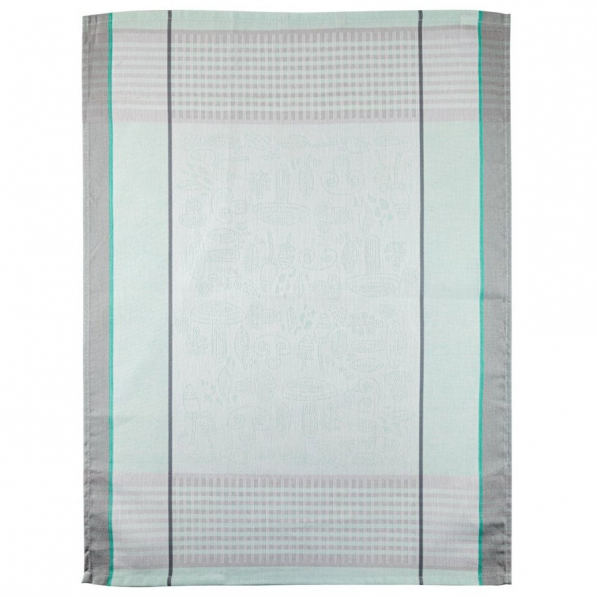 Ręcznik kuchenny bawełniany MISS LUCY PORTOBELLO MIĘTOWY 50 x 70 cm