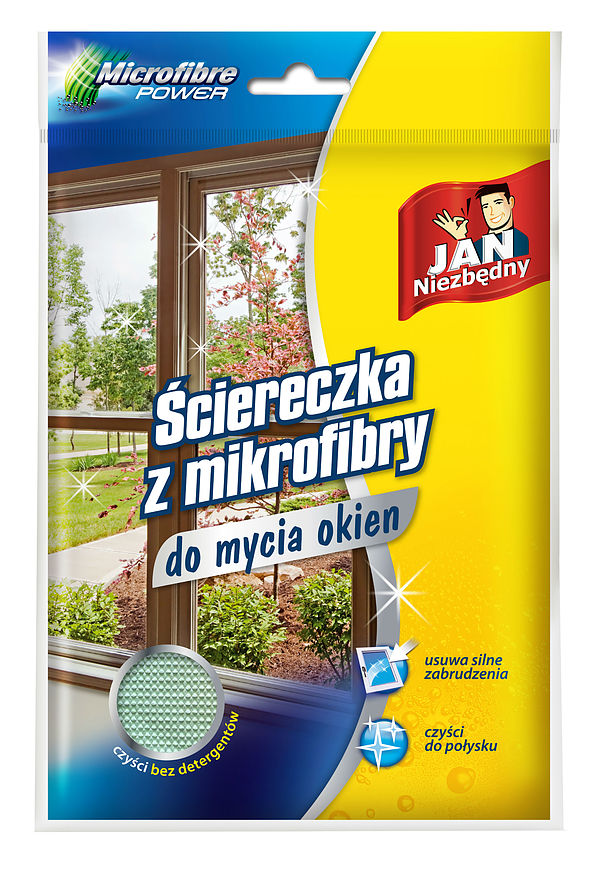Ścierka z mikrofibry do mycia okien JAN NIEZBĘDNY GLASS 40 x 40 cm