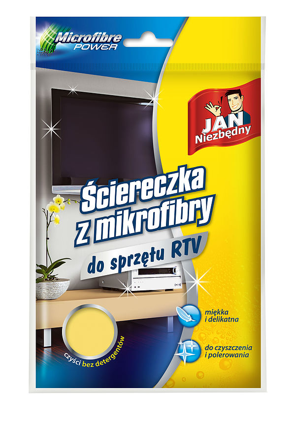 Ścierka z mikrofibry do sprzętu RTV JAN NIEZBĘDNY 38 x 36 cm