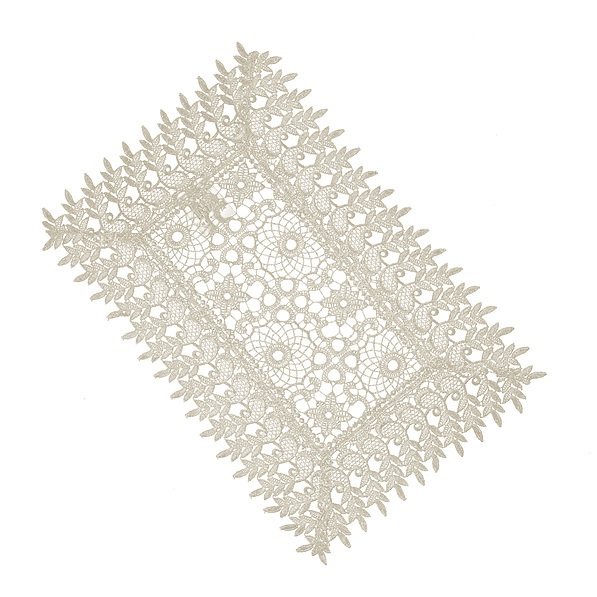 Serwetka poliestrowa dekoracyjna JEDEKA WERONA LACE BEŻOWA 30 x 45 cm