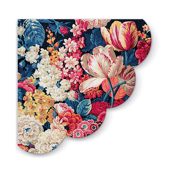 Serwetki papierowe dekoracyjne PAW FLOWER SPLENDOR GRANATOWE 20 szt.