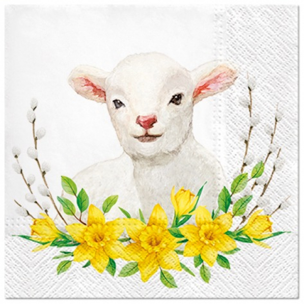 Serwetki papierowe dekoracyjne PAW LAMB WITH WREATH 20 szt.