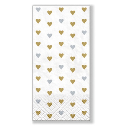 Serwetki papierowe dekoracyjne PAW LOTS OF LOVE BIAŁE 16 szt. 