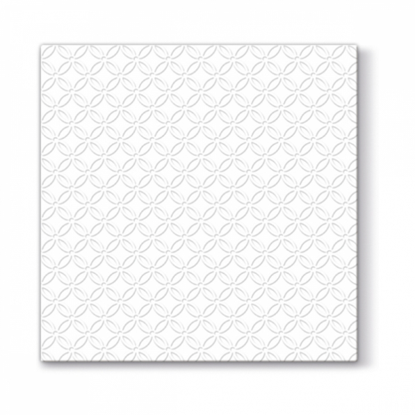Serwetki papierowe dekoracyjne z kieszonkami na sztućce PAW DECOR COLLECTION BIAŁE 36 szt.