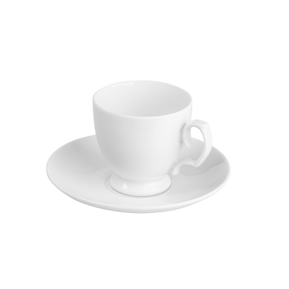 Serwis kawowy porcelanowy MARIAPAULA BIAŁA na 6 osób (12 el.)
