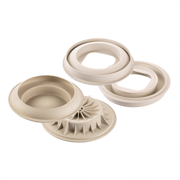 SILIKOMART 3Design Kit Io&Te 21 cm szara - forma do pieczenia ciasta silikonowa