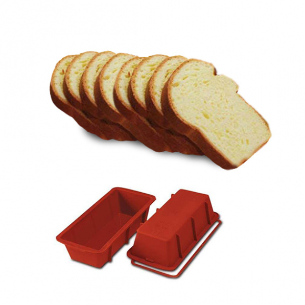 SILIKOMART Classic 30 x 10 cm terakota - keksówka / forma do pieczenia chleba i pasztetu silikonowa