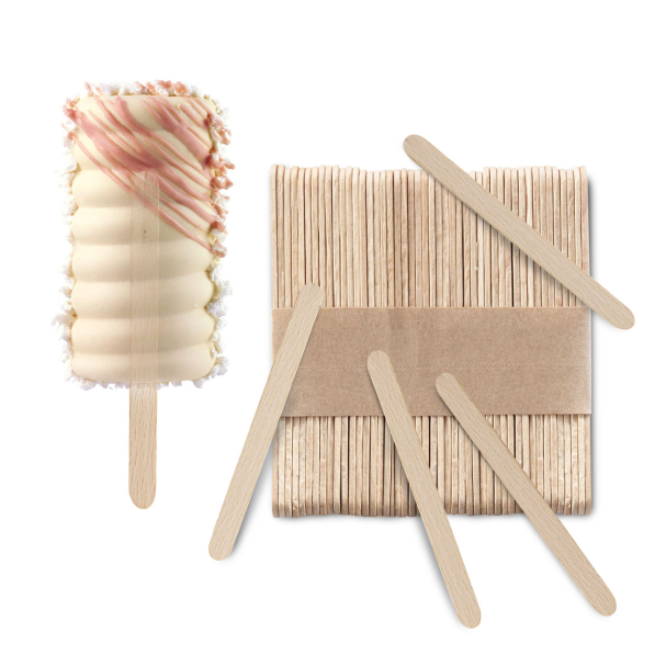 SILIKOMART Easy Cream 11,3 cm beżowe - patyczki do lodów drewniane