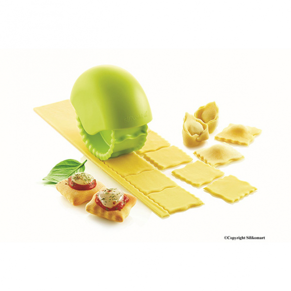SILIKOMART Snack'n Roll zielone - radełko do ciasta plastikowe