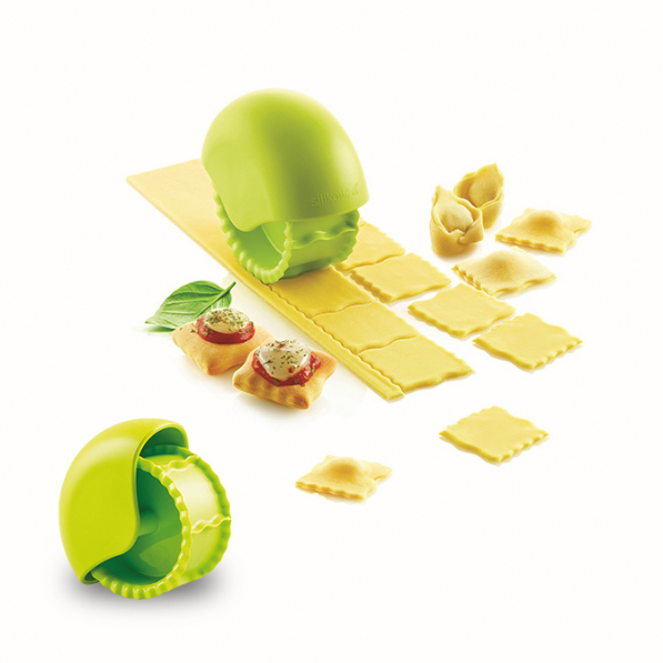SILIKOMART Snack'n Roll zielone - radełko do ciasta plastikowe