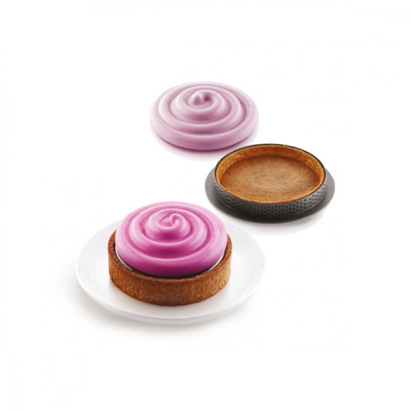 SILIKOMART TarteDecor Kit Mini Tarte Twist 6 szt. czarne - ranty / formy do monoporcji