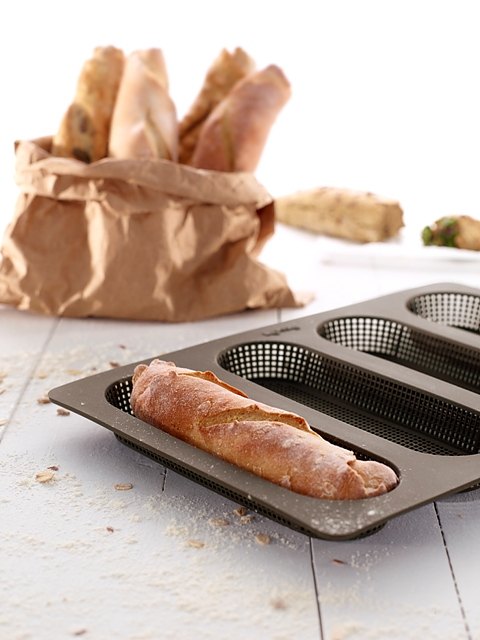 LEKUE Baguette brązowa - forma do minibagietek silikonowa