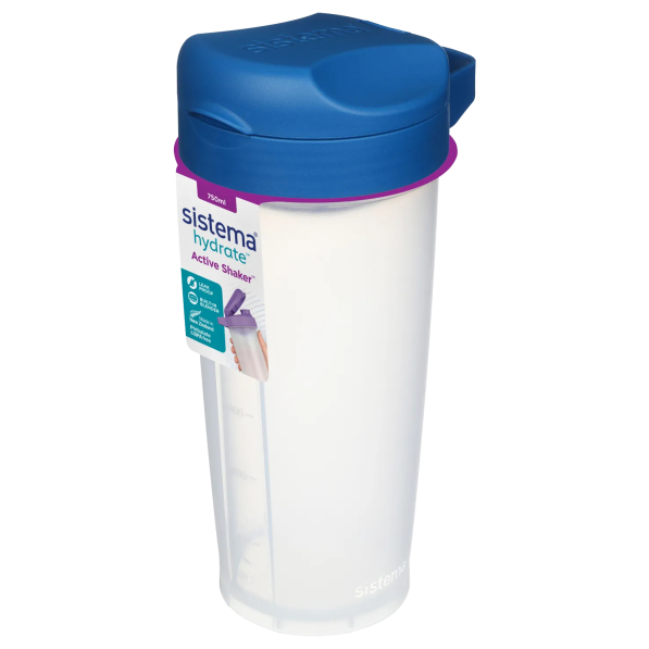 SISTEMA Active Shaker 0,75 l - shaker do odżywek i białka plastikowy