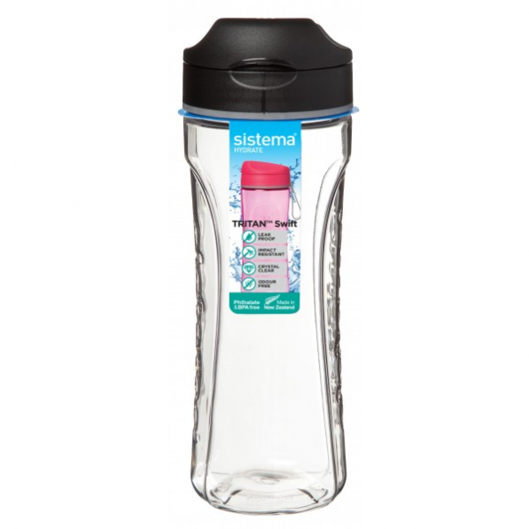 SISTEMA Hydrate Swift Bottle 0,6 l czarna - butelka na wodę i napoje tritanowa