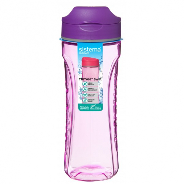 SISTEMA Hydrate Swift Bottle 0,6 l fioletowa - butelka na wodę i napoje tritanowa