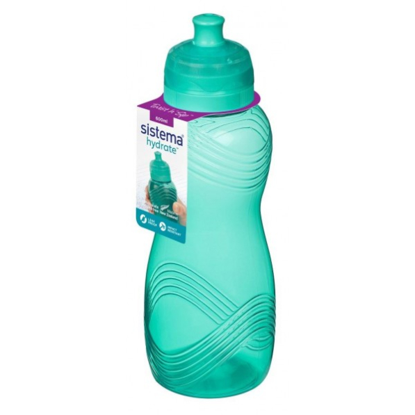 SISTEMA Hydrate Wave Bottle Standard 0,6 l miętowy - bidon