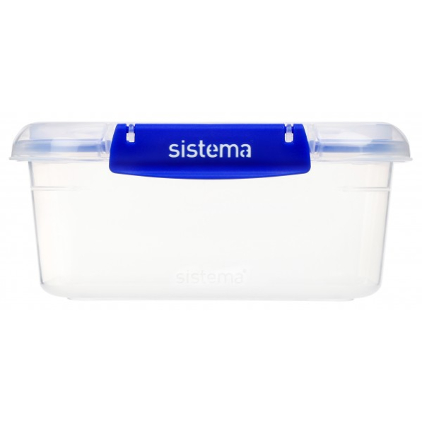 SISTEMA Klip It+ Rectangle 1 l - pojemnik na żywność plastikowy z pokrywką