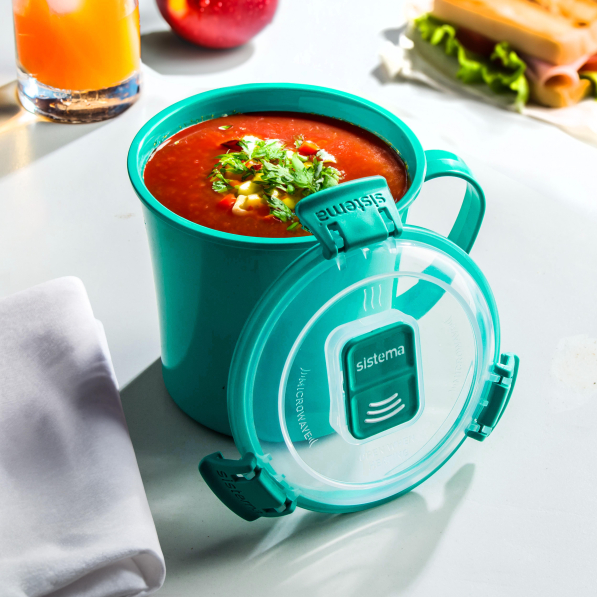 SISTEMA Microwave Medium Soup Mug Colour 0,65 l - lunch box / pojemnik na zupę do mikrofali