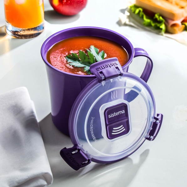 SISTEMA Microwave Medium Soup Mug Colour 0,65 l - lunch box / pojemnik na zupę do mikrofali