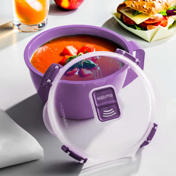 SISTEMA Microwave Noodle 0,94 l fioletowy - lunch box / pojemnik do mikrofali