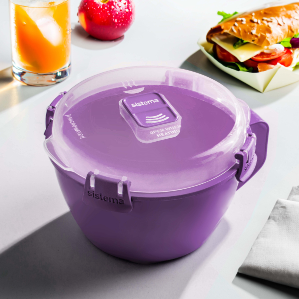 SISTEMA Microwave Noodle 0,94 l fioletowy - lunch box / pojemnik do mikrofali