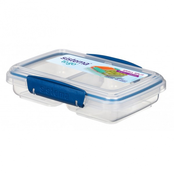 SISTEMA To Go Small Split 0,35 l granatowy- lunch box / śniadaniówka dwukomorowa plastikowa