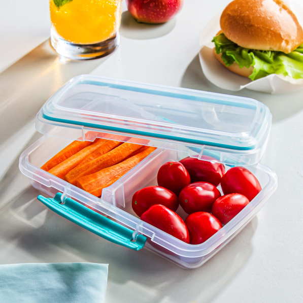 SISTEMA To Go Small Split 0,35 l miętowy - lunch box / śniadaniówka dwukomorowa plastikowa