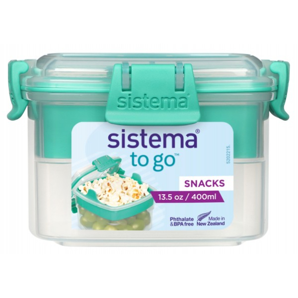 SISTEMA To go Snack 0,4 l miętowy - lunch box / śniadaniówka dwukomorowa